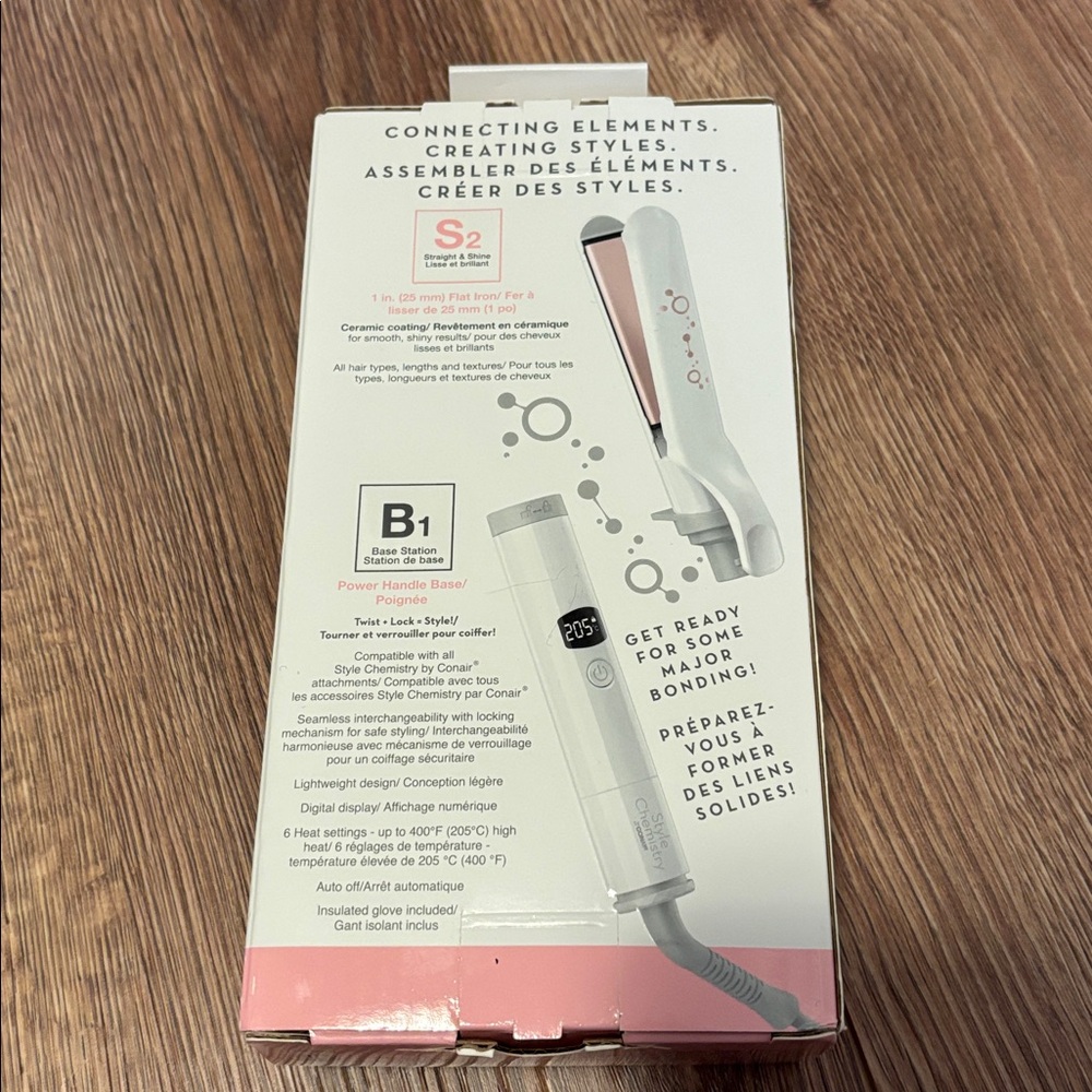 NIB Style Chemistry by Conair Starter Pack - Power Handle + 1” Straightener - Picture 3 of 3